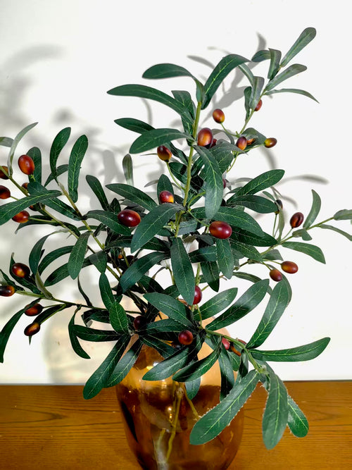 Faux Olive Branches 3 Pack – 4 Forks with Olives