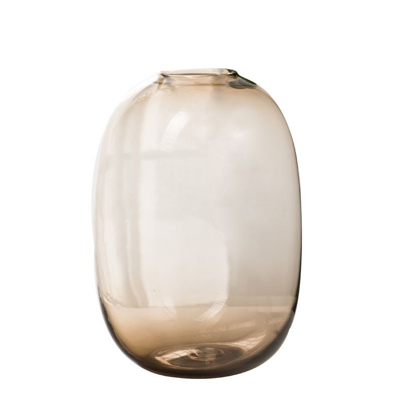 Amber Glass Bud Vase – Decorative Centerpiece