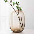 Amber Glass Bud Vase – Decorative Centerpiece