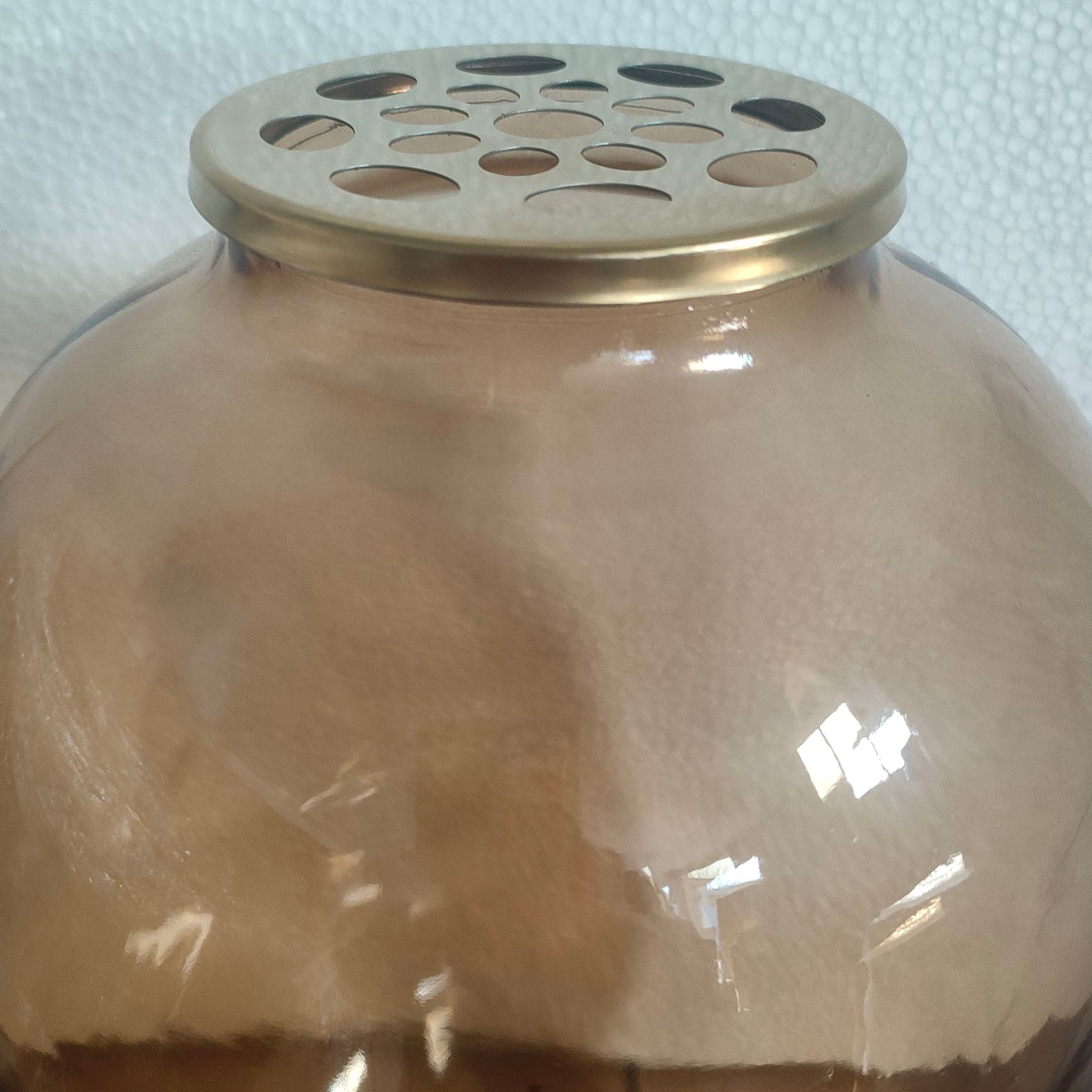 Amber Glass Bud Vase – Decorative Centerpiece